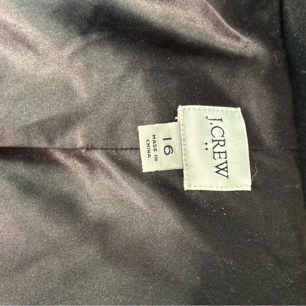 JCREW Factory LADY DAY  Black Women's Coat - Picture 4 of 9